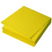 Салфетки бумажные 100 листов желтые 24х24