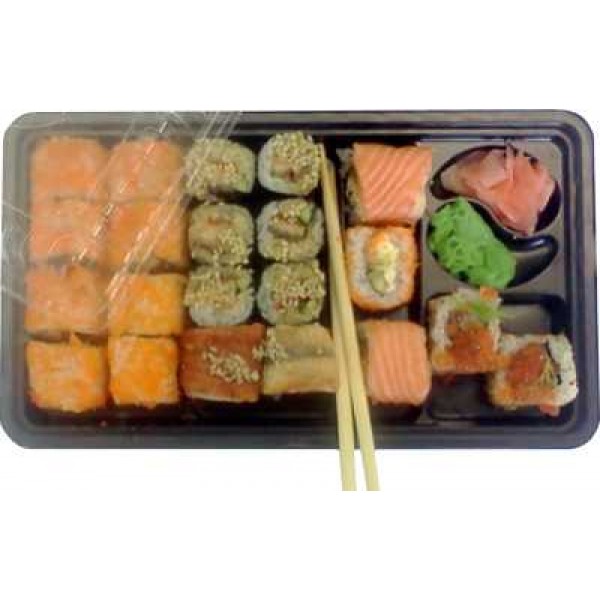 Контейнер для суши и роллов КД-002 с крышкой  (2 порции)