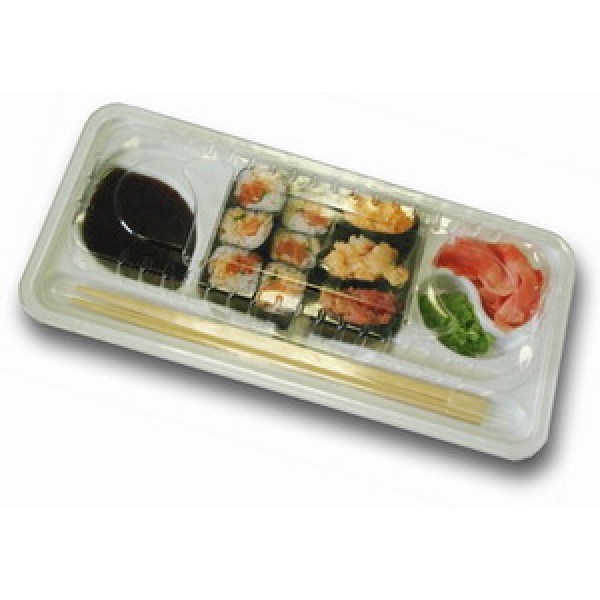 Контейнер для суши и роллов КД-001 с крышкой  (1 порция)