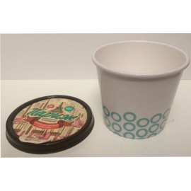 Стаканчик для мороженого бумажный 150 мл с логотипом заказчика